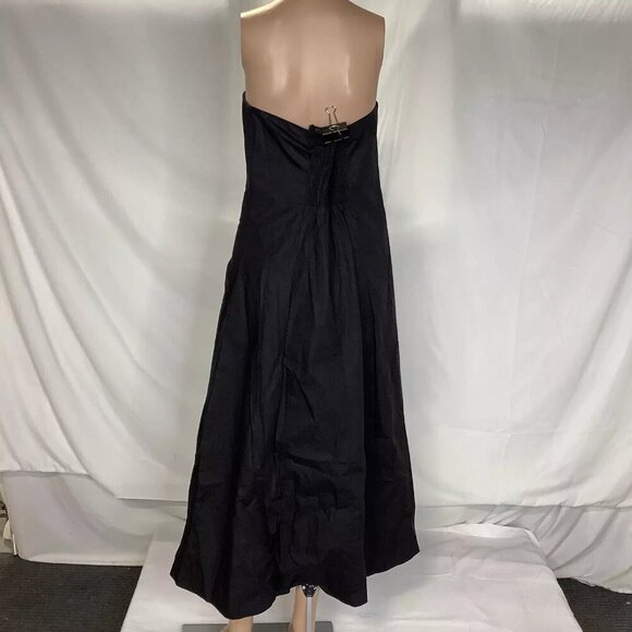 NEW Anthropologie x Mare Mare Women's Dress Strapless A-Line Midi Size L Black - Picture 2 of 7